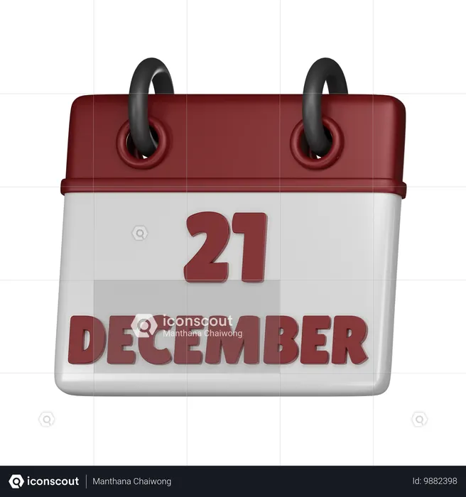 21 December  3D Icon