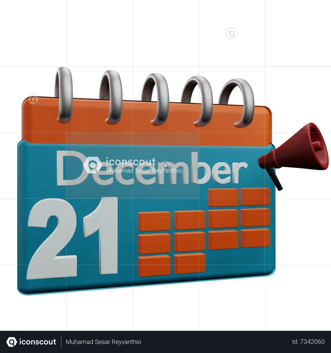 21 December  3D Icon