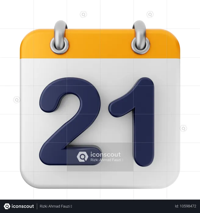 21e Calendrier  3D Icon