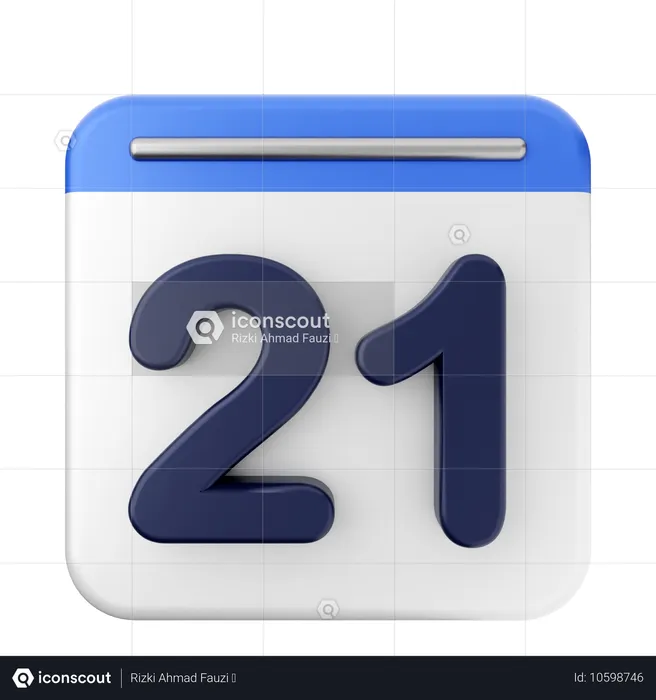 21e Calendrier  3D Icon