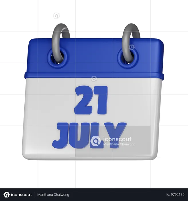 21. Juli  3D Icon