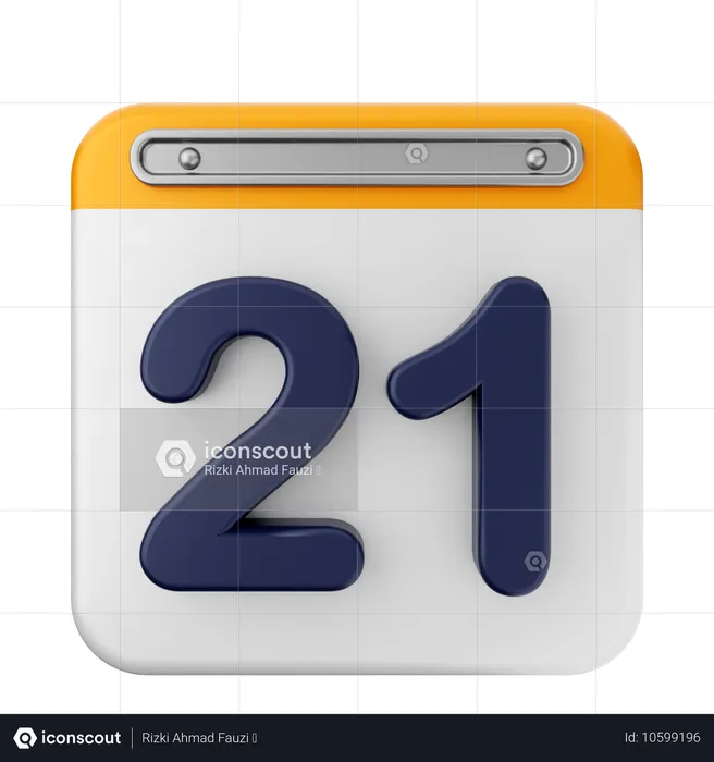 21. Kalender  3D Icon