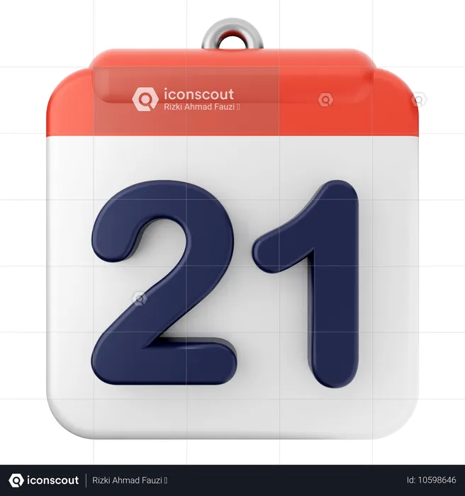 21º Calendário  3D Icon