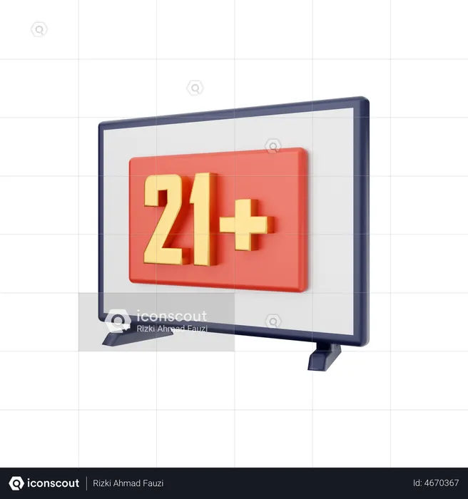 21 Plus-Kanal  3D Illustration