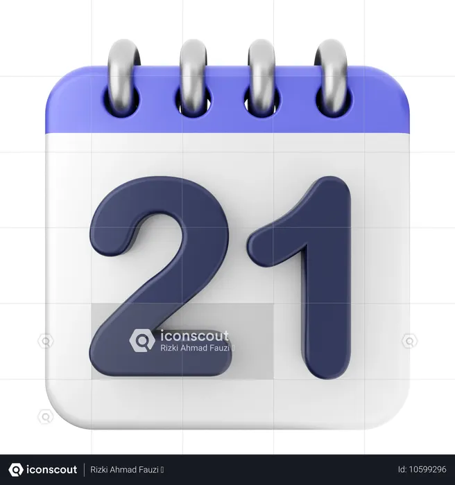 21 Th Calendar  3D Icon