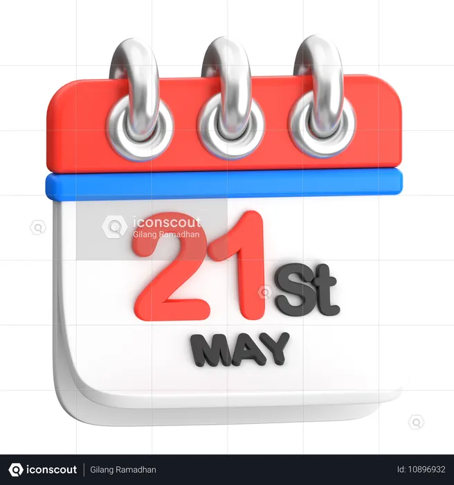 21st May Anti Terrorism Day  3D Icon