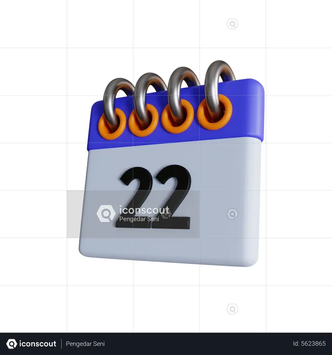 22 Datum  3D Icon