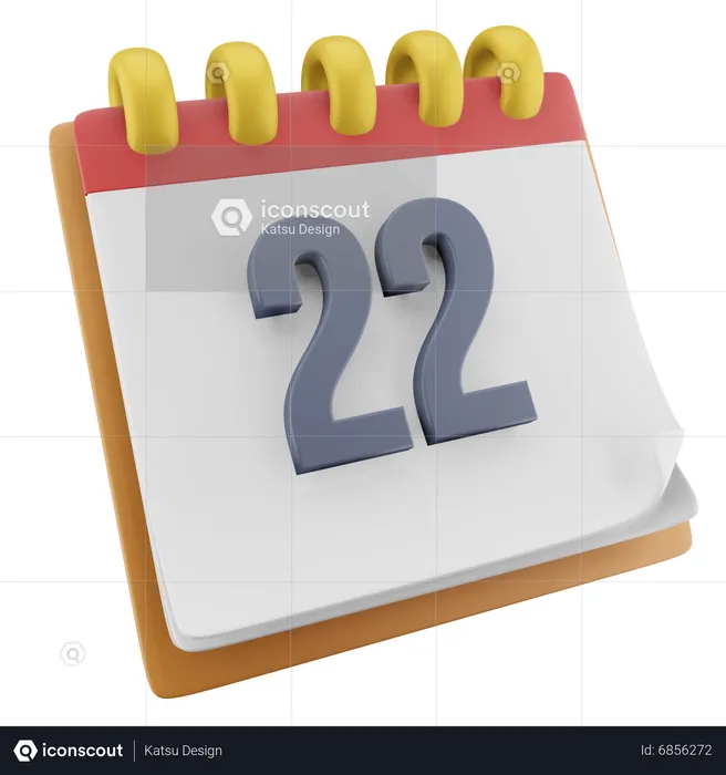 22 Datum  3D Icon