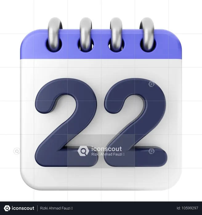 22e Calendrier  3D Icon