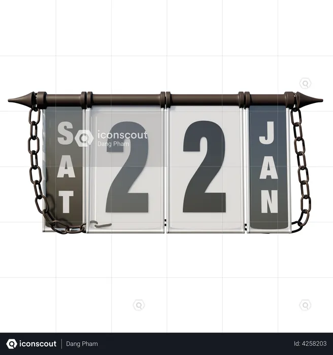 22. Januar 2022 Sa  3D Illustration