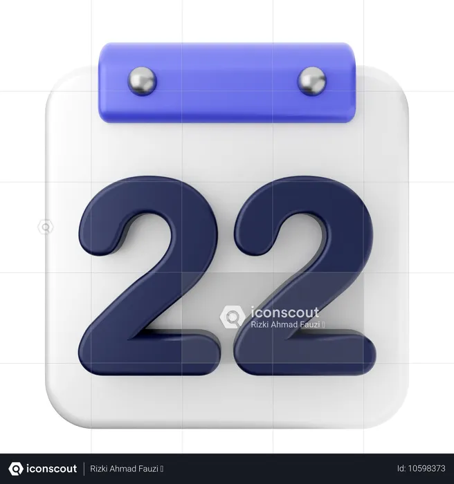 22. Kalender  3D Icon