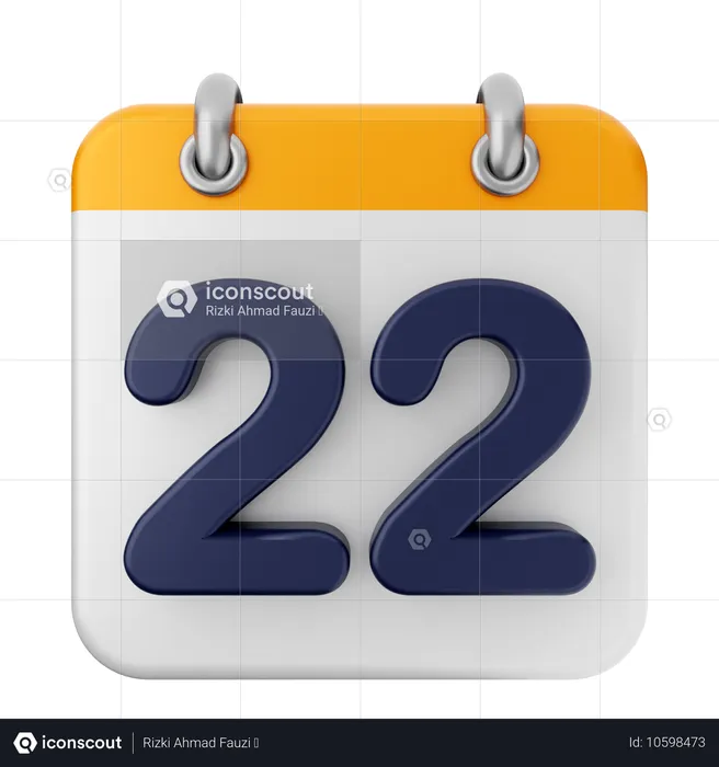 22º Calendário  3D Icon