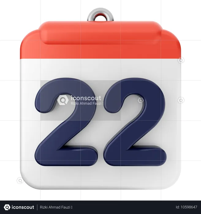 22º Calendário  3D Icon