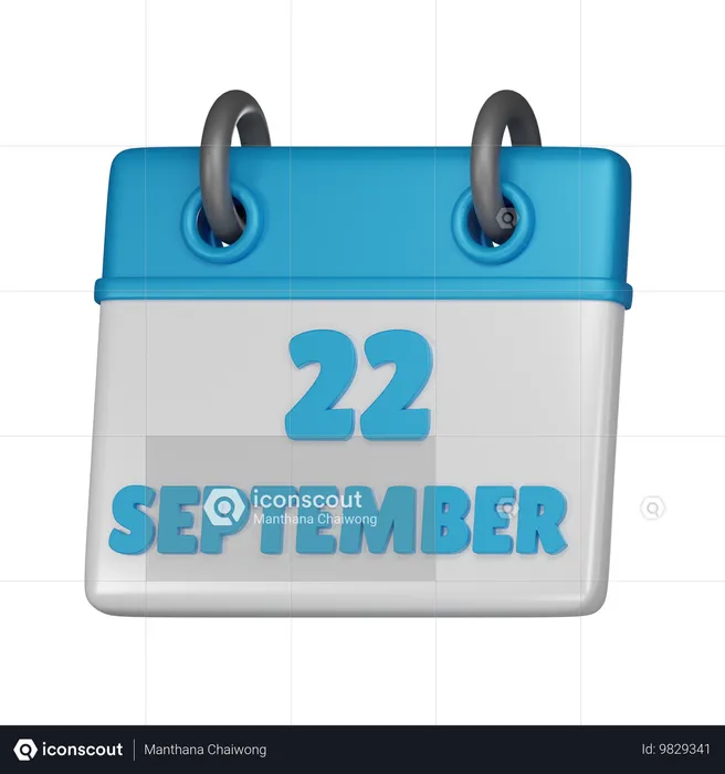 22 septembre  3D Icon