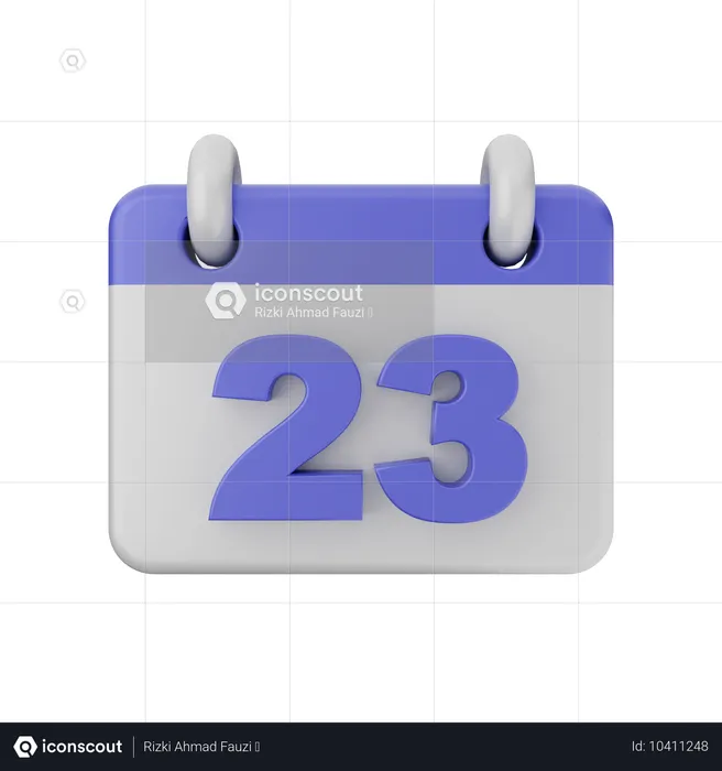 23-tägiger Kalender  3D Icon