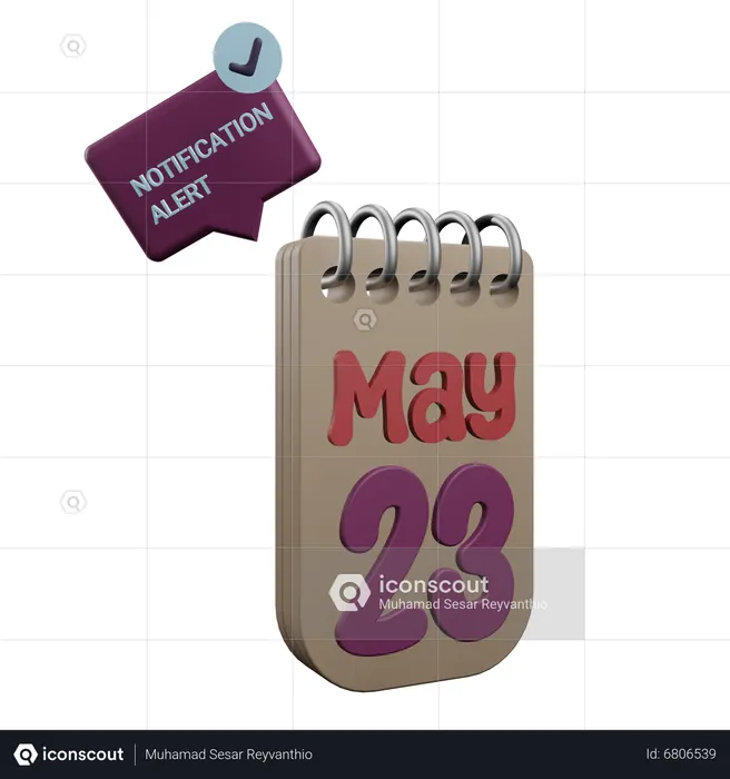 23 de maio  3D Icon