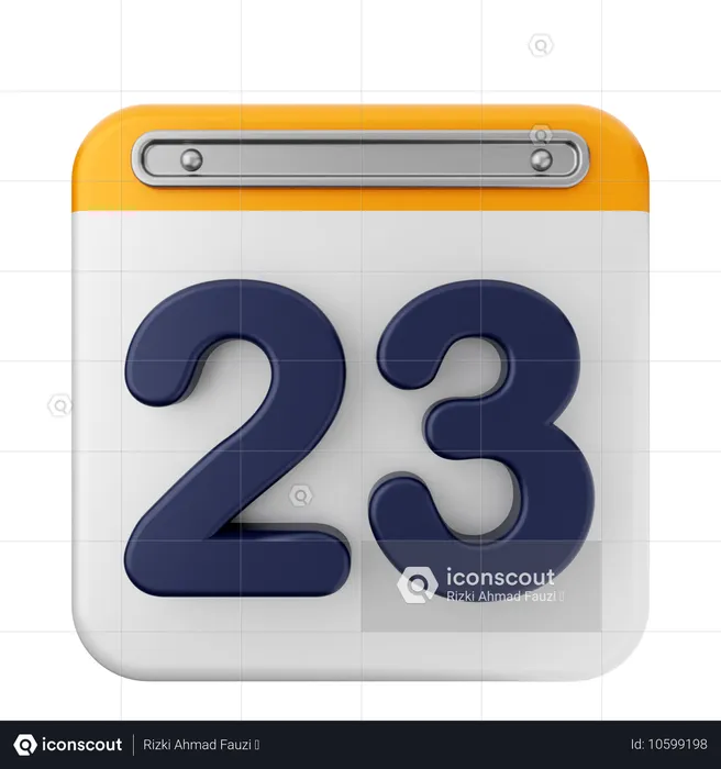 Calendario 23  3D Icon