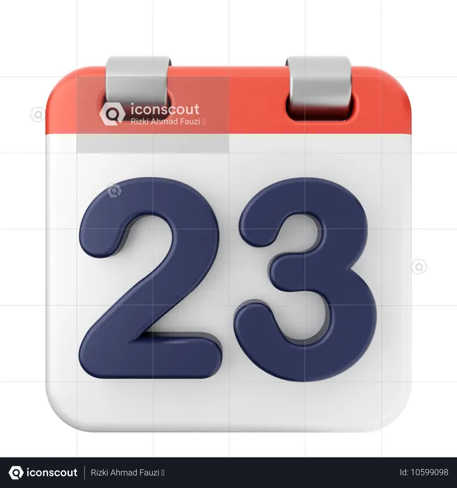 23e Calendrier  3D Icon