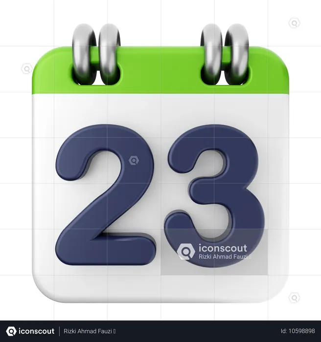 23e Calendrier  3D Icon