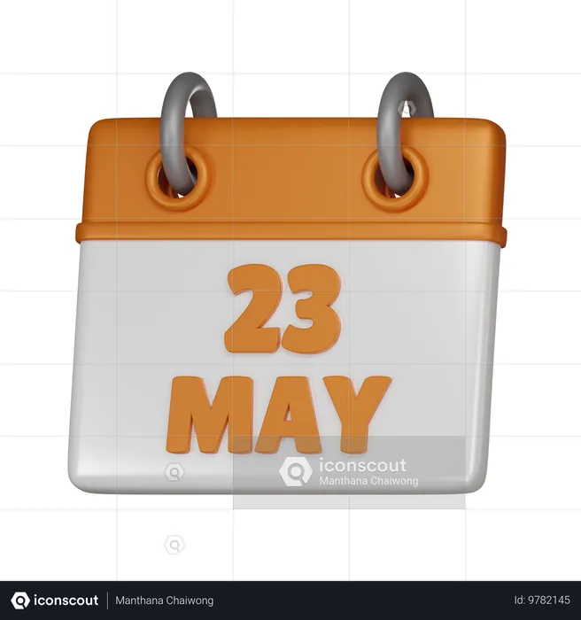 23 mayo  3D Icon