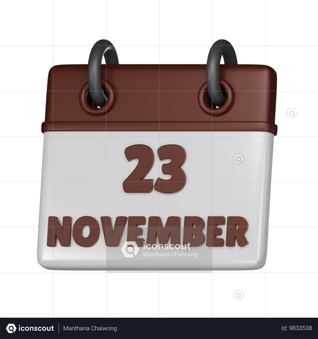 23 novembre  3D Icon