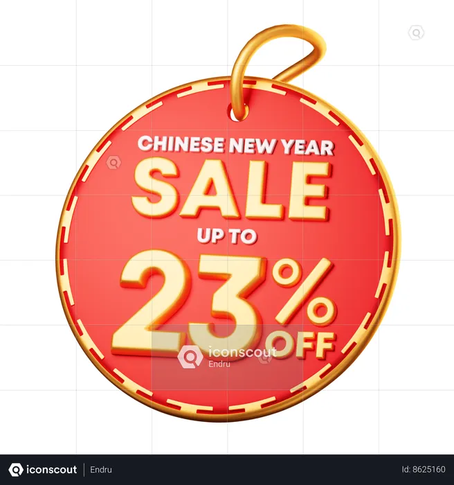 23 Percentage Discount  3D Icon