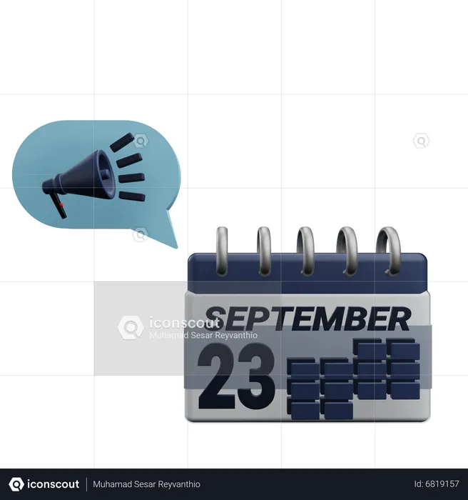 23 september  3D Icon