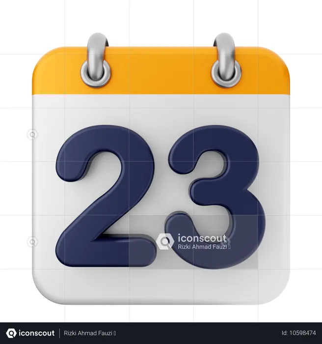 23 Th Calendar  3D Icon