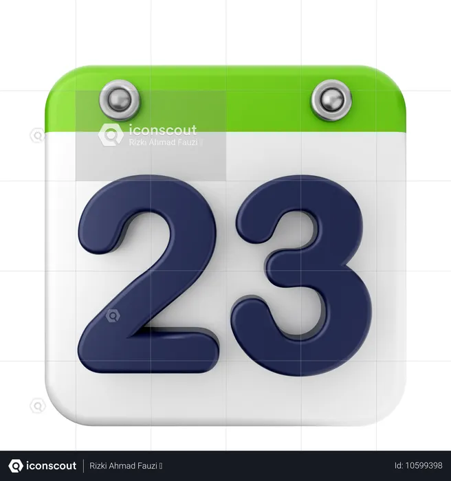 23 Th Calendar  3D Icon