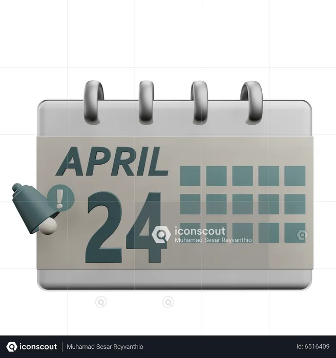 24 april  3D Icon