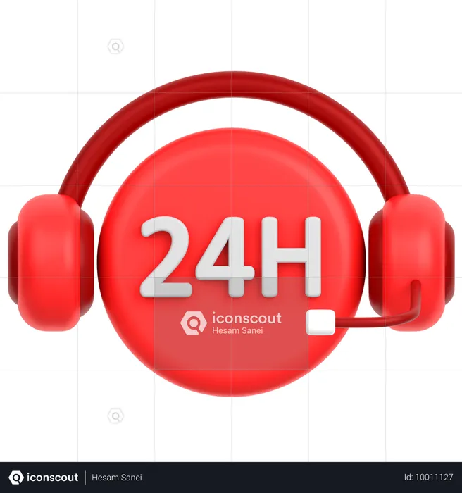 24 h Service  3D Icon