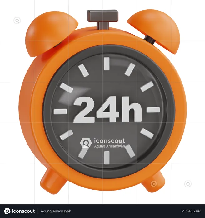 24 horas  3D Icon