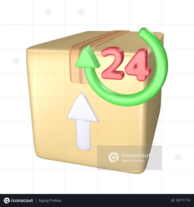24 hour delivery  3D Illustration