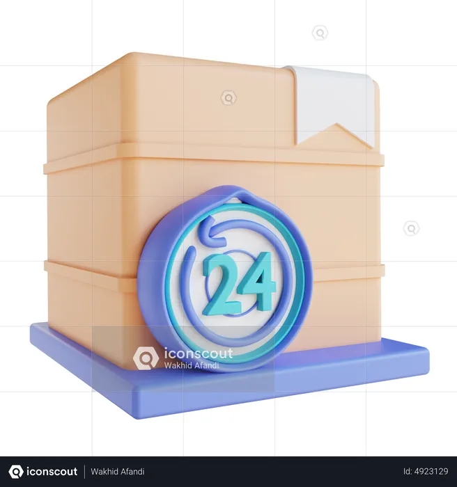 24 Hour Logistics Service  3D Icon