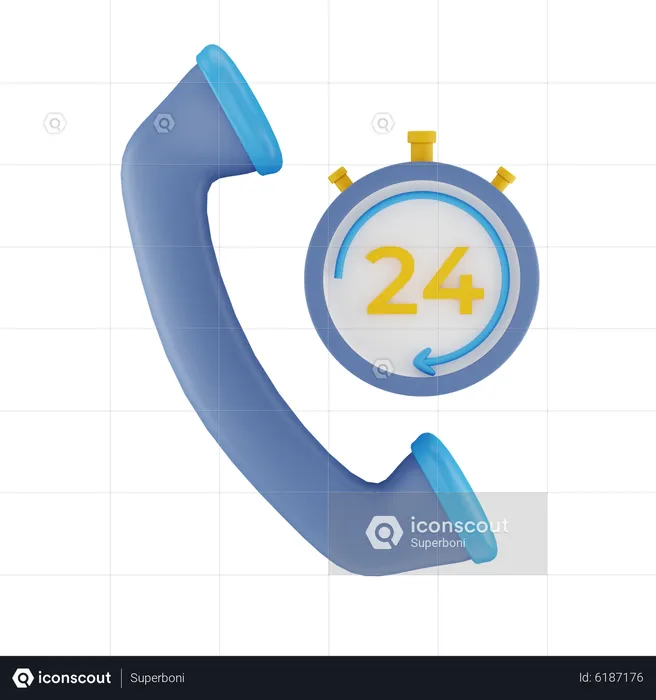 3d 24 hours service icon 18868632 PNG