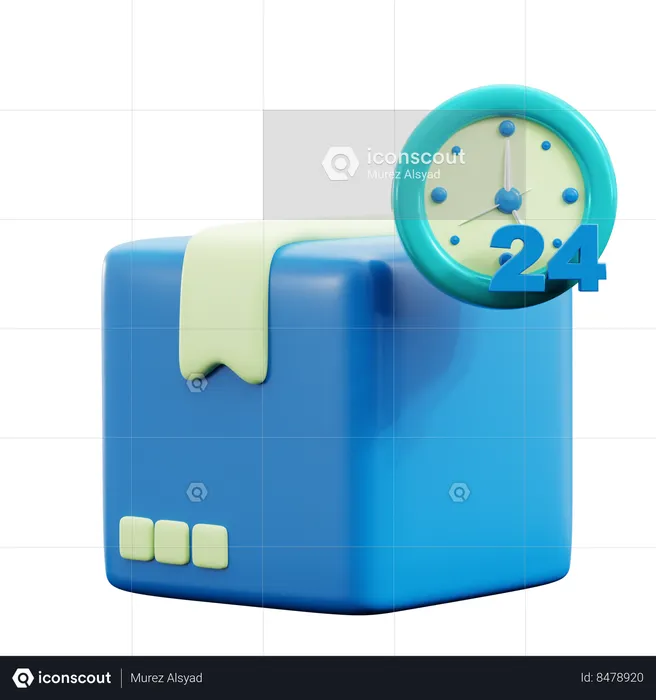 24 Hours Delivery  3D Icon