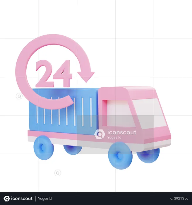24 hours delivery  3D Illustration