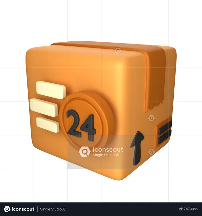 24 Hours Delivery  3D Icon
