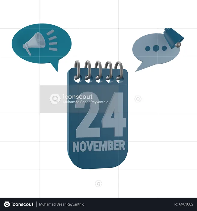 24 novembre  3D Icon