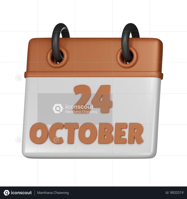 24 octobre  3D Icon