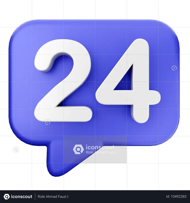 24 Stunden Helpdesk  3D Icon