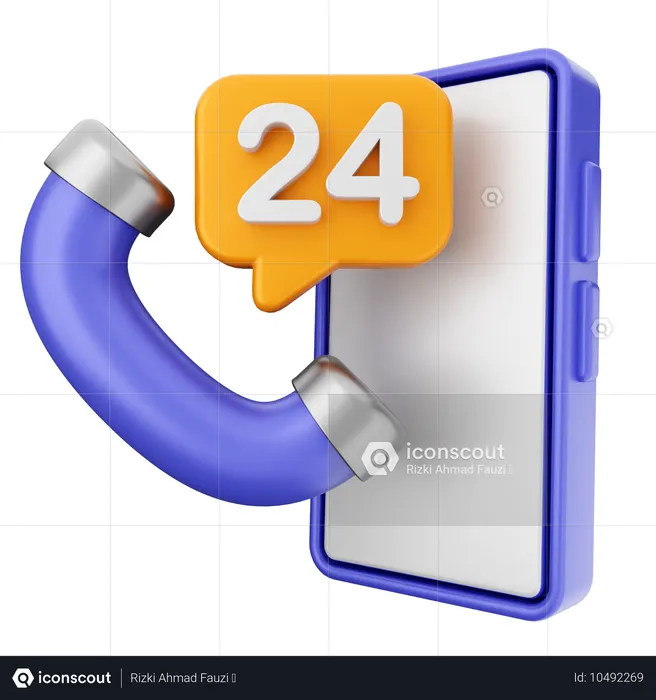 24 Stunden Helpdesk  3D Icon