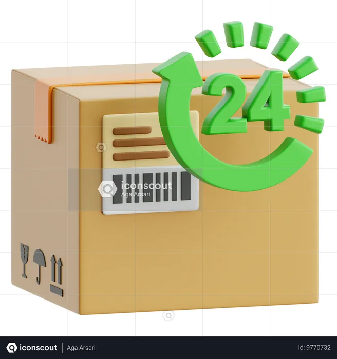 24 Stunden Lieferung  3D Icon