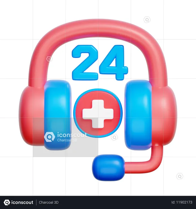 24/7 Medical Hotline  3D Icon
