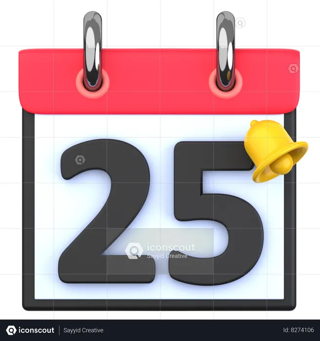 25 jours  3D Icon