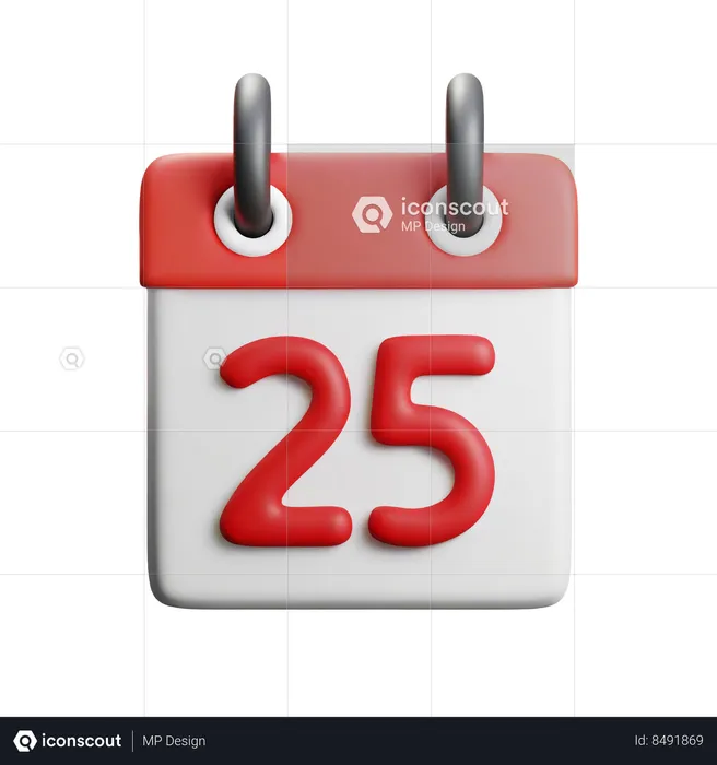 25 de dezembro  3D Icon