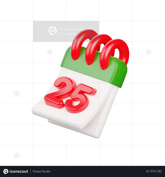 25 de dezembro  3D Icon