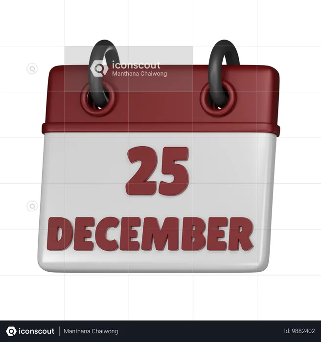 25 de dezembro  3D Icon