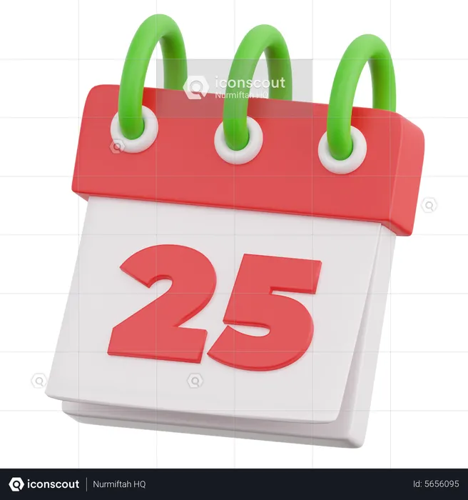 25 December  3D Icon