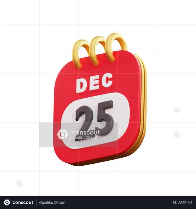 25 December  3D Illustration